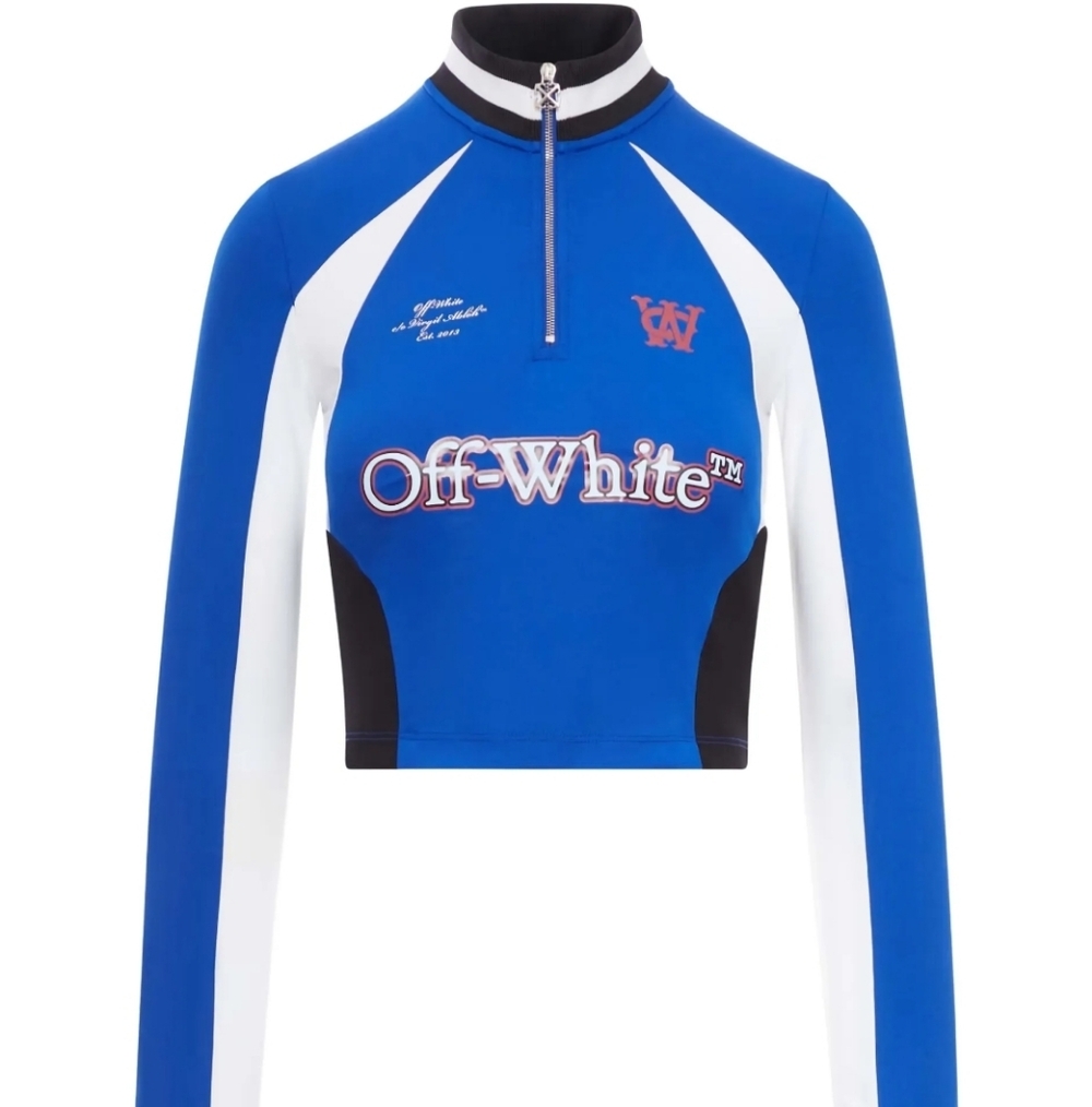 Off-White Blue and White Crop Top